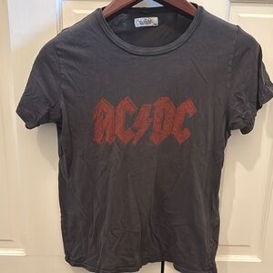 AC/DC Graphic T-Shirt in Gray and Red